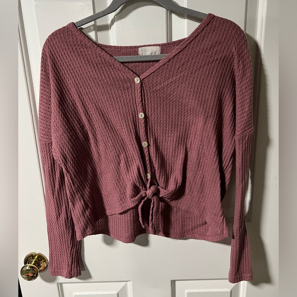 Altered state Pink front tie top